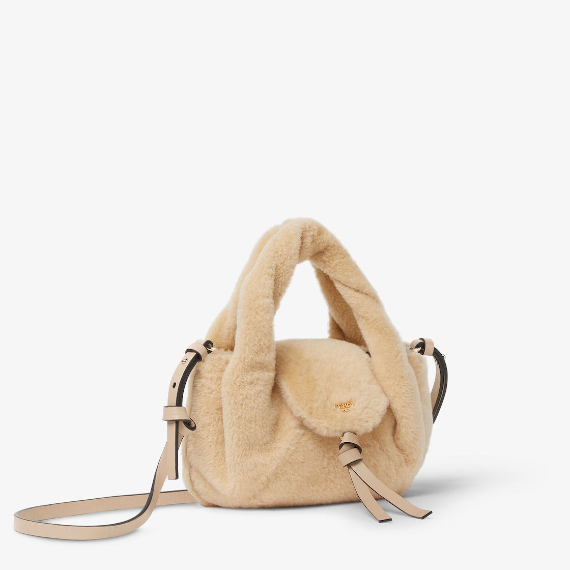 FENDI Fendi Spy Mini Beige shearling mini-bag - Image 4